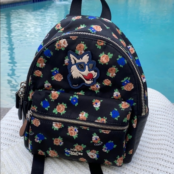 Coach EUC Mini Charlie Tea Rose Back Pack - Picture 1 of 6